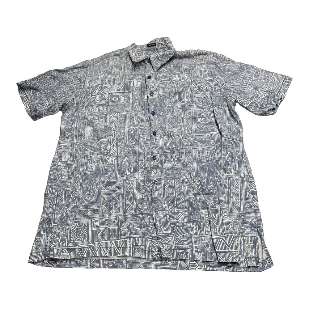 Weekender Luau Edition Mens 2XL Hawaiian Camp Shirt Tribal Fish